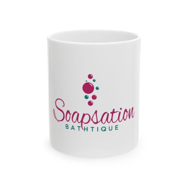 SoapSation Bathtique Ceramic Mug - Perfect Gift for Bath Lovers - 11oz & 15oz